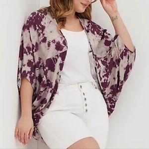 Torrid Purple Pink Tie Dye Kimono sz 5/6